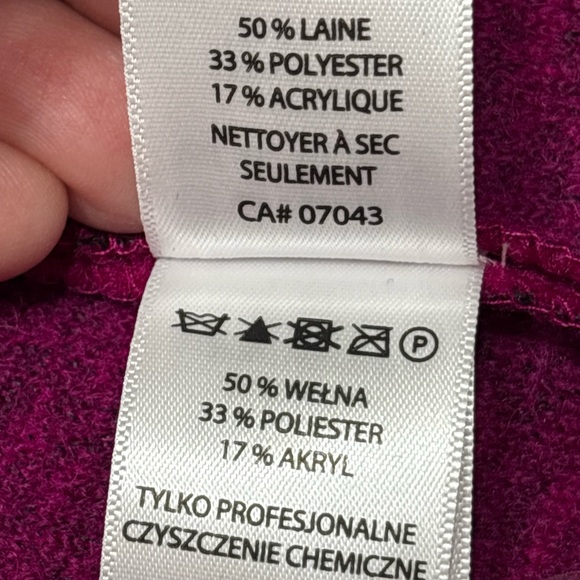 Max Studio~Wool Blend|Colorblock Coat in Red, Gray, and Purple~Size 1X - Picture 15 of 15